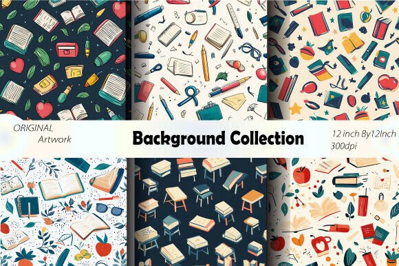 Back to School Kids Background Bundle