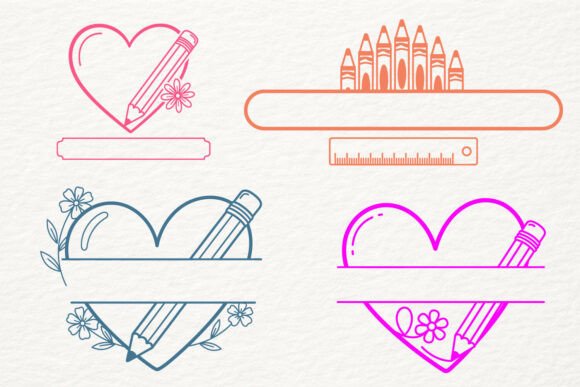 Coquette Back to School Heart Banner SVG: Elevating Seasonal Creativity with Digital Precision