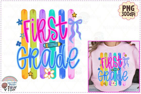 First Grade Neon Back to School Stripes: A Versatile Digital Asset for Creative Projects