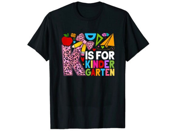 K for Kinder Back to School T-Shirt Design
