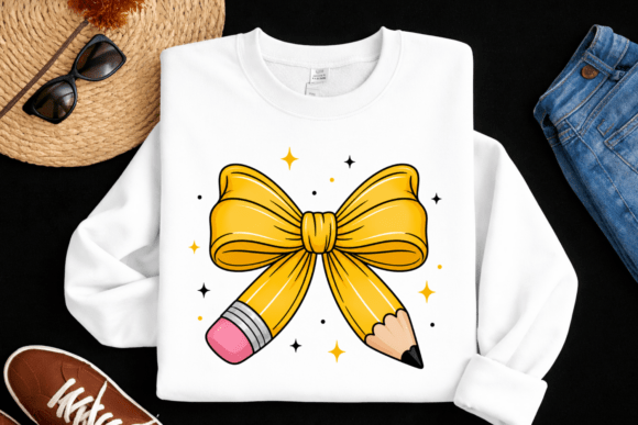 Pencil Bow PNG, Back to School Clipart: A Stylish Solution for Your Creative Projects