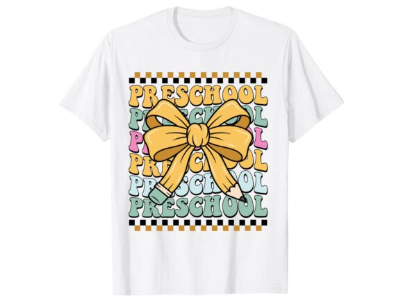 Preschool Bow Back to School T-Shirt Design
