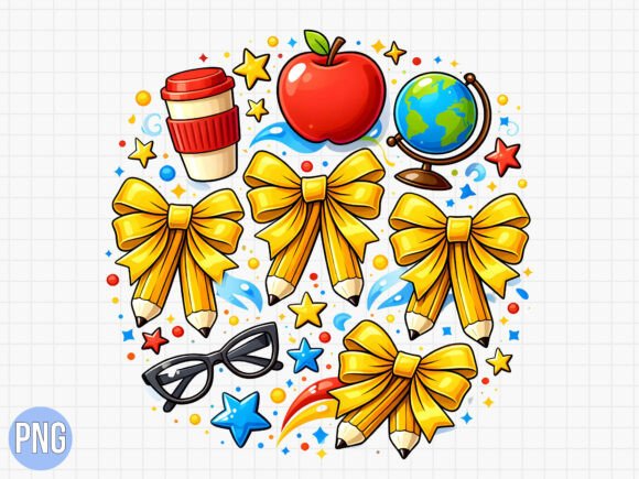 Teacher Life Back to School Apple PNG Guide